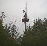 Sendeturm auf dem Telekomgelände in 86470 Thannhausen mitten im Ort in der Schweizerstraße